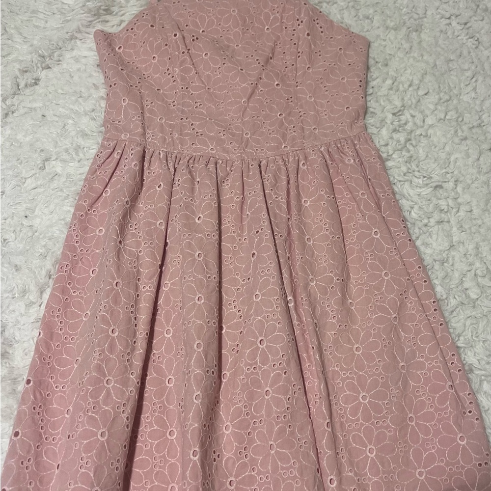 Girls' Pink Eyelet Party Dress
